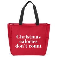 Christmas Calories Dont Count Funny Zip Tote Bag