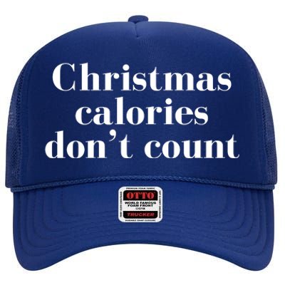 Christmas Calories Dont Count Funny High Crown Mesh Back Trucker Hat