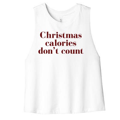 Christmas Calories Dont Count Funny Women's Racerback Cropped Tank