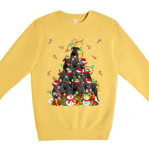 Cane Corso Dog Xmas Lighting Tree Santa Cane Corso Christmas Gift Premium Crewneck Sweatshirt