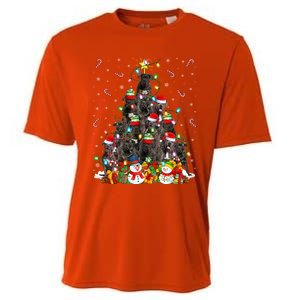 Cane Corso Dog Xmas Lighting Tree Santa Cane Corso Christmas Gift Cooling Performance Crew T-Shirt