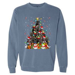 Cane Corso Dog Xmas Lighting Tree Santa Cane Corso Christmas Gift Garment-Dyed Sweatshirt