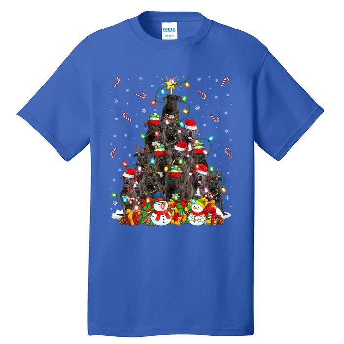 Cane Corso Dog Xmas Lighting Tree Santa Cane Corso Christmas Gift Tall T-Shirt