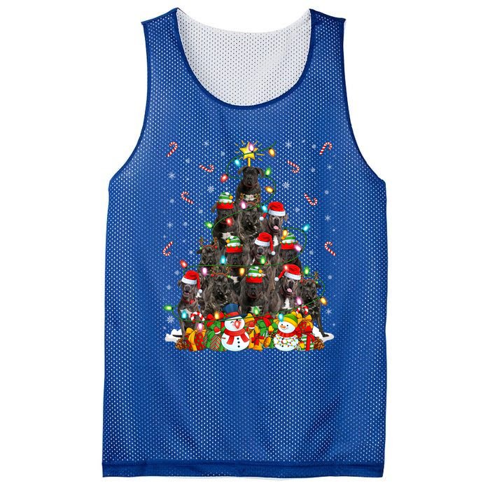 Cane Corso Dog Xmas Lighting Tree Santa Cane Corso Christmas Gift Mesh Reversible Basketball Jersey Tank