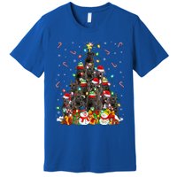 Cane Corso Dog Xmas Lighting Tree Santa Cane Corso Christmas Gift Premium T-Shirt