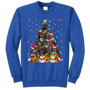 Cane Corso Dog Xmas Lighting Tree Santa Cane Corso Christmas Gift Tall Sweatshirt