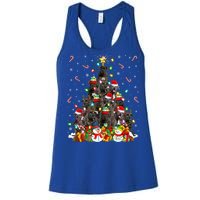 Cane Corso Dog Xmas Lighting Tree Santa Cane Corso Christmas Gift Women's Racerback Tank