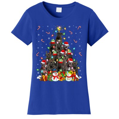 Cane Corso Dog Xmas Lighting Tree Santa Cane Corso Christmas Gift Women's T-Shirt