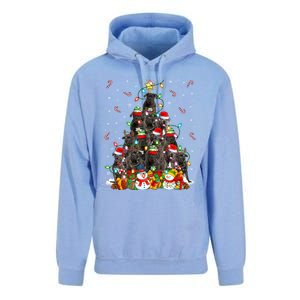 Cane Corso Dog Xmas Lighting Tree Santa Cane Corso Christmas Gift Unisex Surf Hoodie