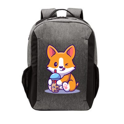 Cute Corgi Drink Milk Tea Boba Vector Backpack
