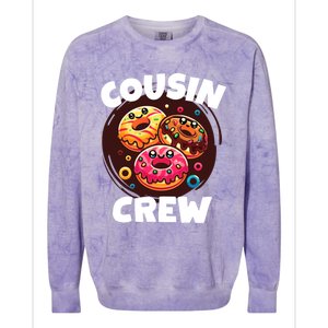 Cousin Crew Donut Lovers Doughnut Squad National Donut Day Cute Gift Colorblast Crewneck Sweatshirt