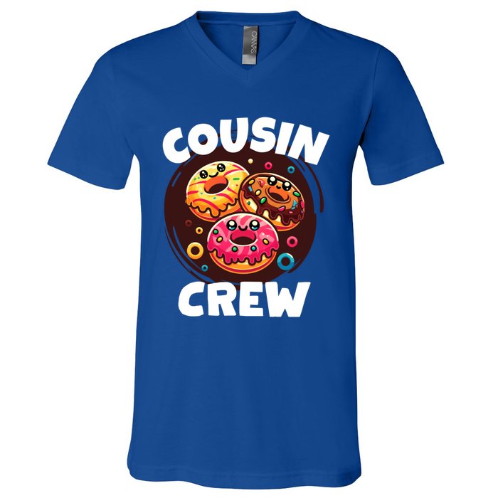 Cousin Crew Donut Lovers Doughnut Squad National Donut Day Cute Gift V-Neck T-Shirt