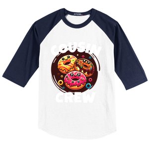 Cousin Crew Donut Lovers Doughnut Squad National Donut Day Cute Gift Baseball Sleeve Shirt