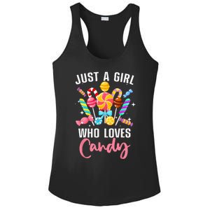 Cute Candy Design For Women Sweets Candy Lover Ladies PosiCharge Competitor Racerback Tank