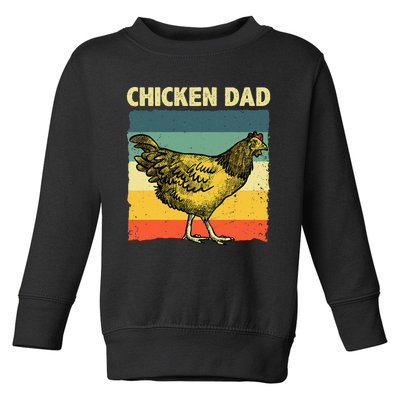 Cool Chicken Dad For Men Father Hen Chicken Farmer Whisperer Toddler Sweatshirt