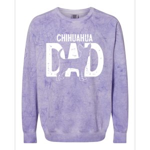 Cute Chihuahua Dog Dad Puppy Lover Father Gift Colorblast Crewneck Sweatshirt