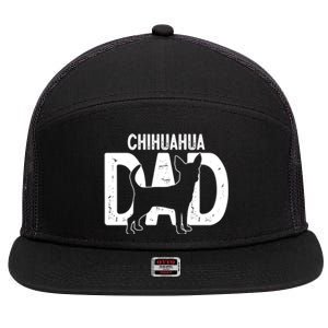 Cute Chihuahua Dog Dad Puppy Lover Father Gift 7 Panel Mesh Trucker Snapback Hat