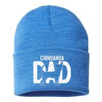 Cute Chihuahua Dog Dad Puppy Lover Father Gift Sustainable Knit Beanie