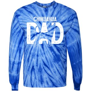 Cute Chihuahua Dog Dad Puppy Lover Father Gift Tie-Dye Long Sleeve Shirt