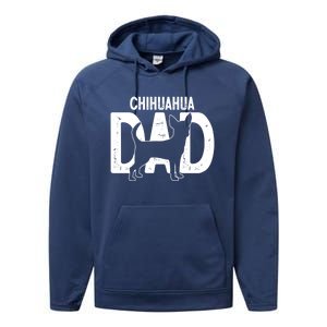 Cute Chihuahua Dog Dad Puppy Lover Father Gift Performance Fleece Hoodie