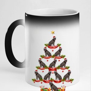 Cane Corso Dog Xmas Tree Lighting Cane Corso Christmas Tree Gift 11oz Black Color Changing Mug