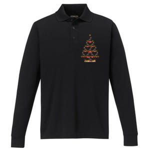 Cane Corso Dog Xmas Tree Lighting Cane Corso Christmas Tree Gift Performance Long Sleeve Polo