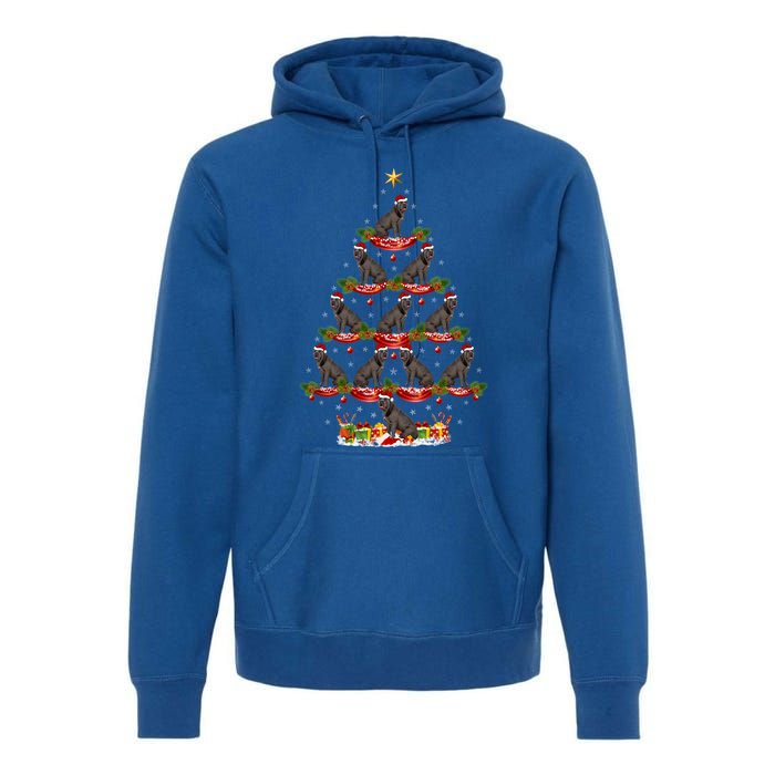 Cane Corso Dog Xmas Tree Lighting Cane Corso Christmas Tree Gift Premium Hoodie