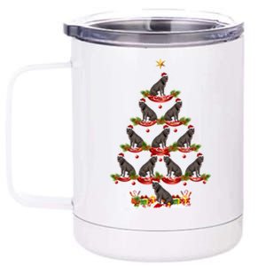 Cane Corso Dog Xmas Tree Lighting Cane Corso Christmas Tree Gift 12 oz Stainless Steel Tumbler Cup