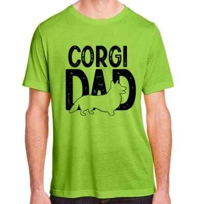 Cute Corgi Dog Dad Puppy Lover Father Funny Gift Adult ChromaSoft Performance T-Shirt