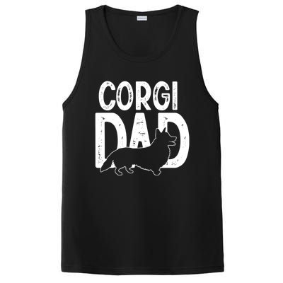 Cute Corgi Dog Dad Puppy Lover Father Funny Gift PosiCharge Competitor Tank