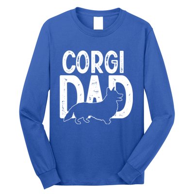 Cute Corgi Dog Dad Puppy Lover Father Funny Gift Long Sleeve Shirt