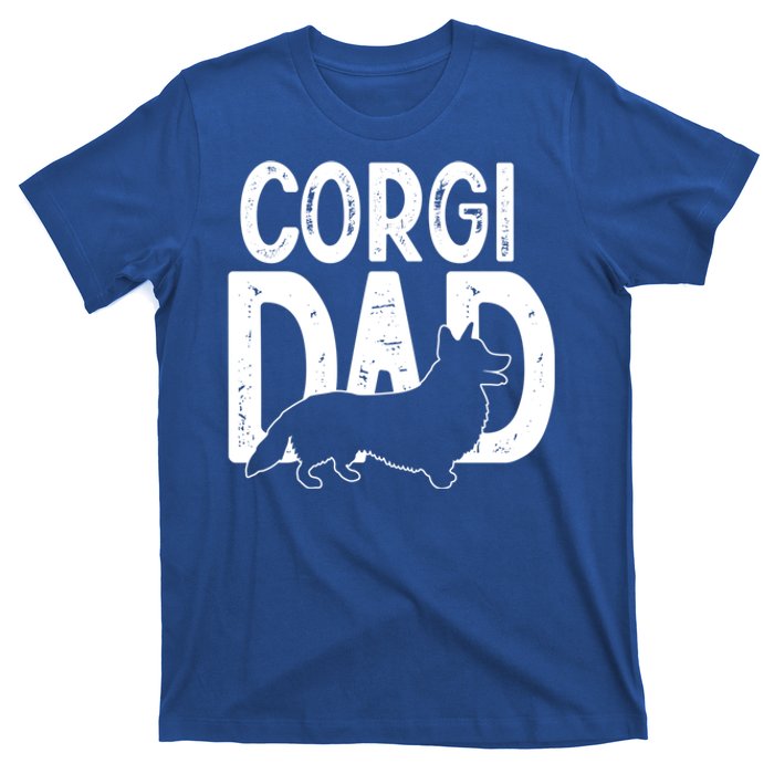 Cute Corgi Dog Dad Puppy Lover Father Funny Gift T-Shirt