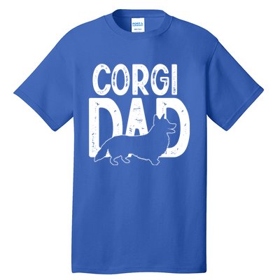 Cute Corgi Dog Dad Puppy Lover Father Funny Gift Tall T-Shirt