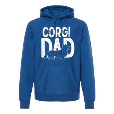 Cute Corgi Dog Dad Puppy Lover Father Funny Gift Premium Hoodie