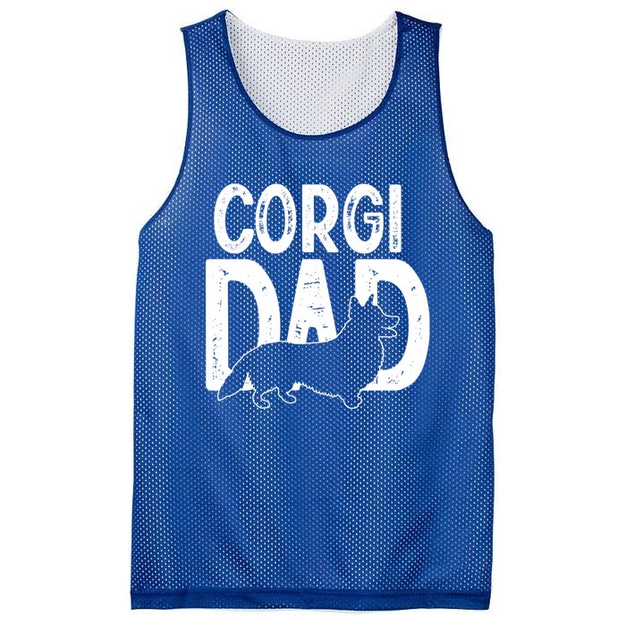 Cute Corgi Dog Dad Puppy Lover Father Funny Gift Mesh Reversible Basketball Jersey Tank