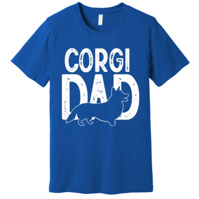 Cute Corgi Dog Dad Puppy Lover Father Funny Gift Premium T-Shirt