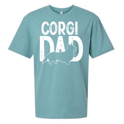 Cute Corgi Dog Dad Puppy Lover Father Funny Gift Sueded Cloud Jersey T-Shirt