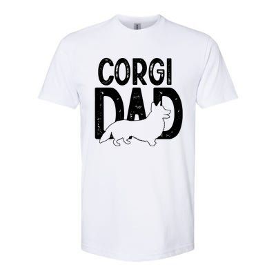 Cute Corgi Dog Dad Puppy Lover Father Funny Gift Softstyle CVC T-Shirt