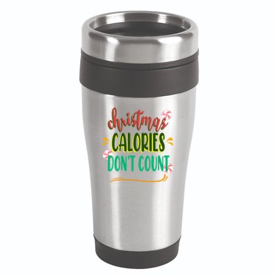 Christmas Calories Dont Count Funny 16oz Travel Tumbler