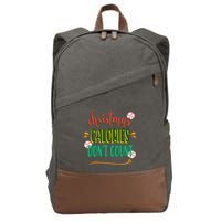 Christmas Calories Dont Count Funny Cotton Canvas Backpack