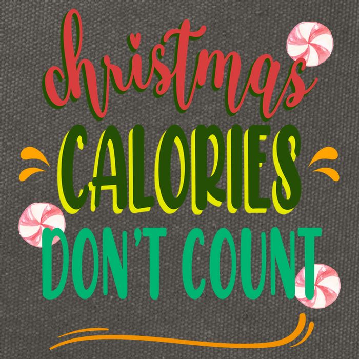 Christmas Calories Dont Count Funny Cotton Canvas Backpack