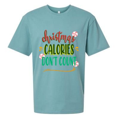 Christmas Calories Dont Count Funny Sueded Cloud Jersey T-Shirt
