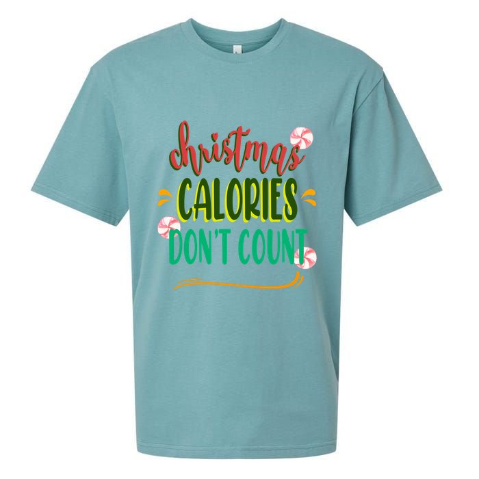 Christmas Calories Dont Count Funny Sueded Cloud Jersey T-Shirt