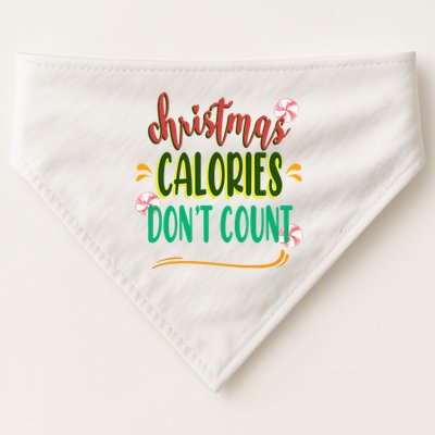 Christmas Calories Dont Count Funny USA-Made Doggie Bandana