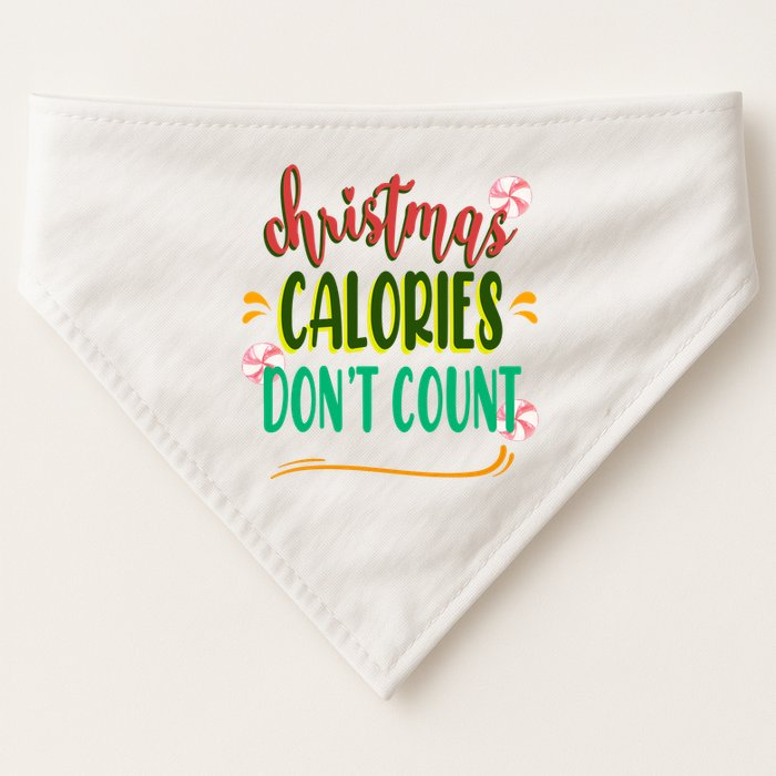 Christmas Calories Dont Count Funny USA-Made Doggie Bandana