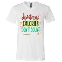 Christmas Calories Dont Count Funny V-Neck T-Shirt