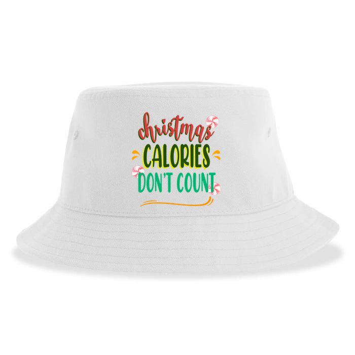 Christmas Calories Dont Count Funny Sustainable Bucket Hat