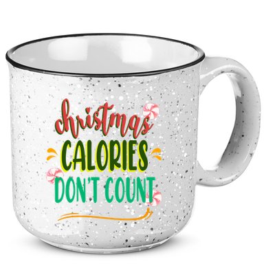 Christmas Calories Dont Count Funny 15oz Campfire Ceramic Mug