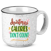 Christmas Calories Dont Count Funny 15oz Campfire Ceramic Mug