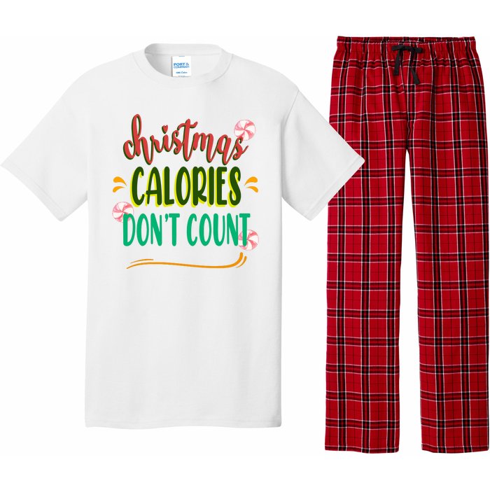 Christmas Calories Dont Count Funny Pajama Set